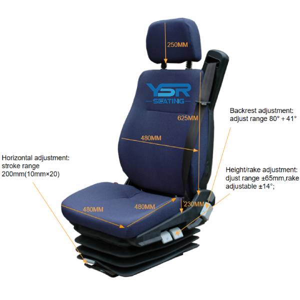 Air Suspension Truck Seating Size